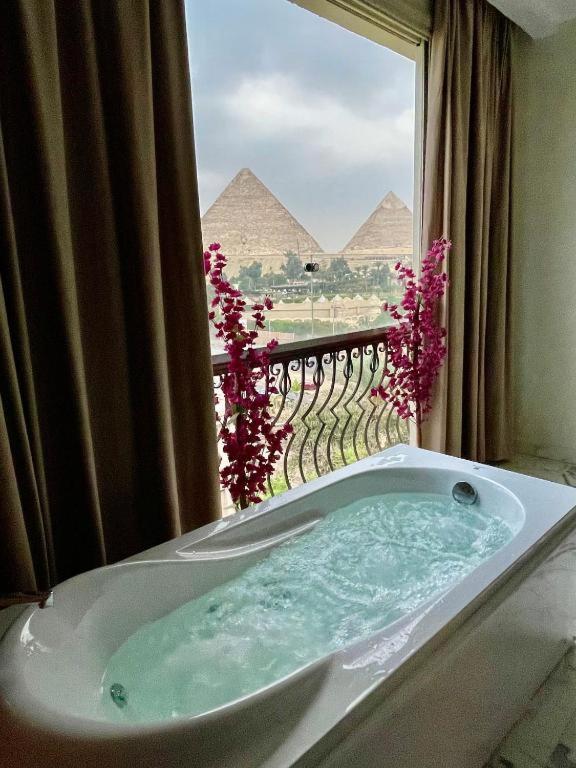 Unique Pyramids Boutique Inn Kafret el-Gabal Zewnętrze zdjęcie